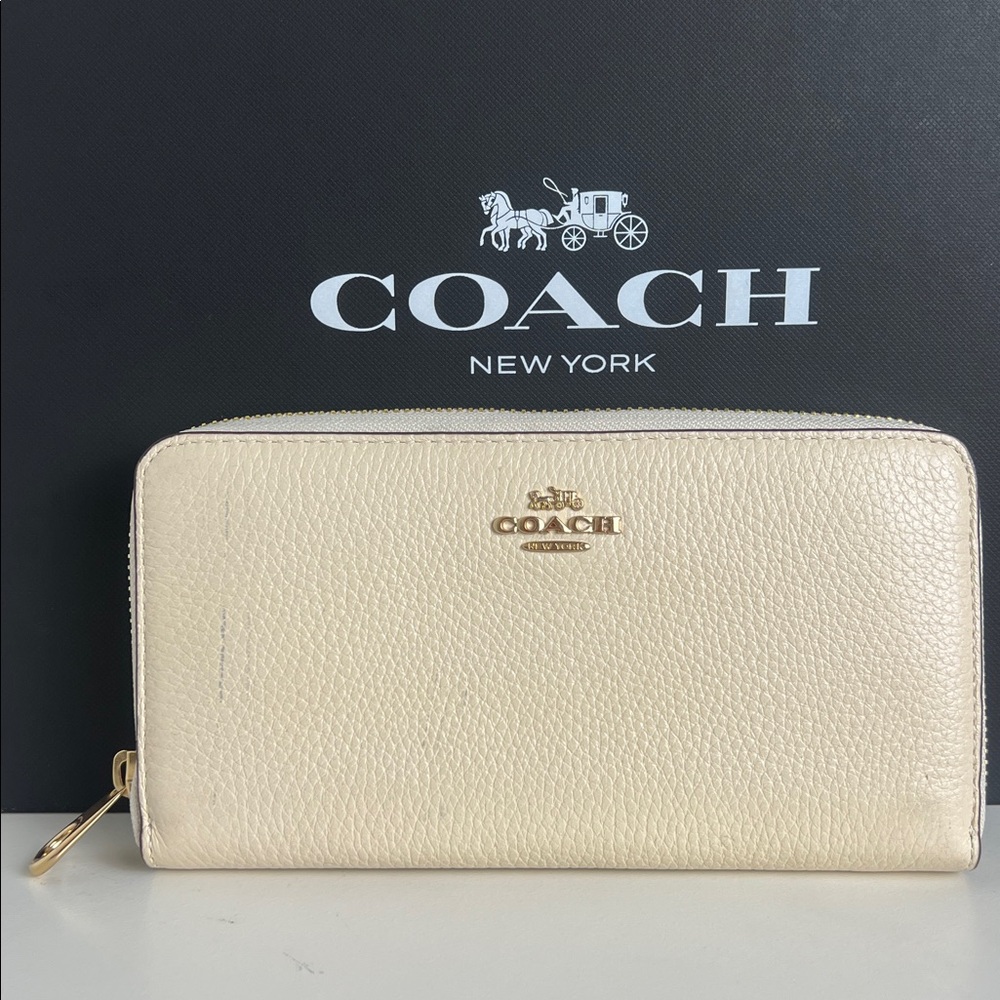 Coach long zip around wallet
